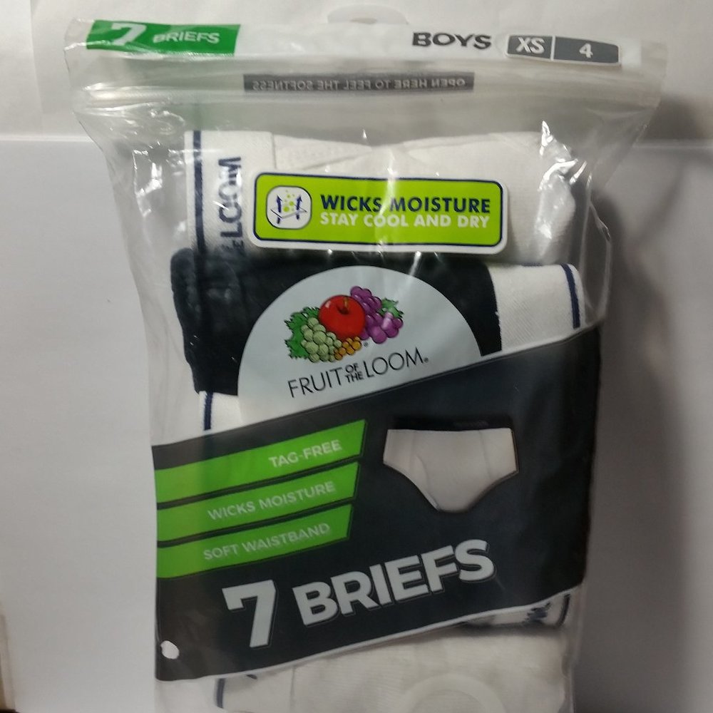 Fruit of The Loom Boy's Brief Tag Free Extra Small